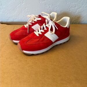 Steve Madden Red and White Women's Sneakers